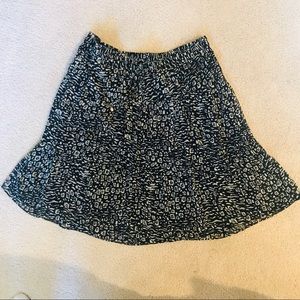 Loft black and white skirt